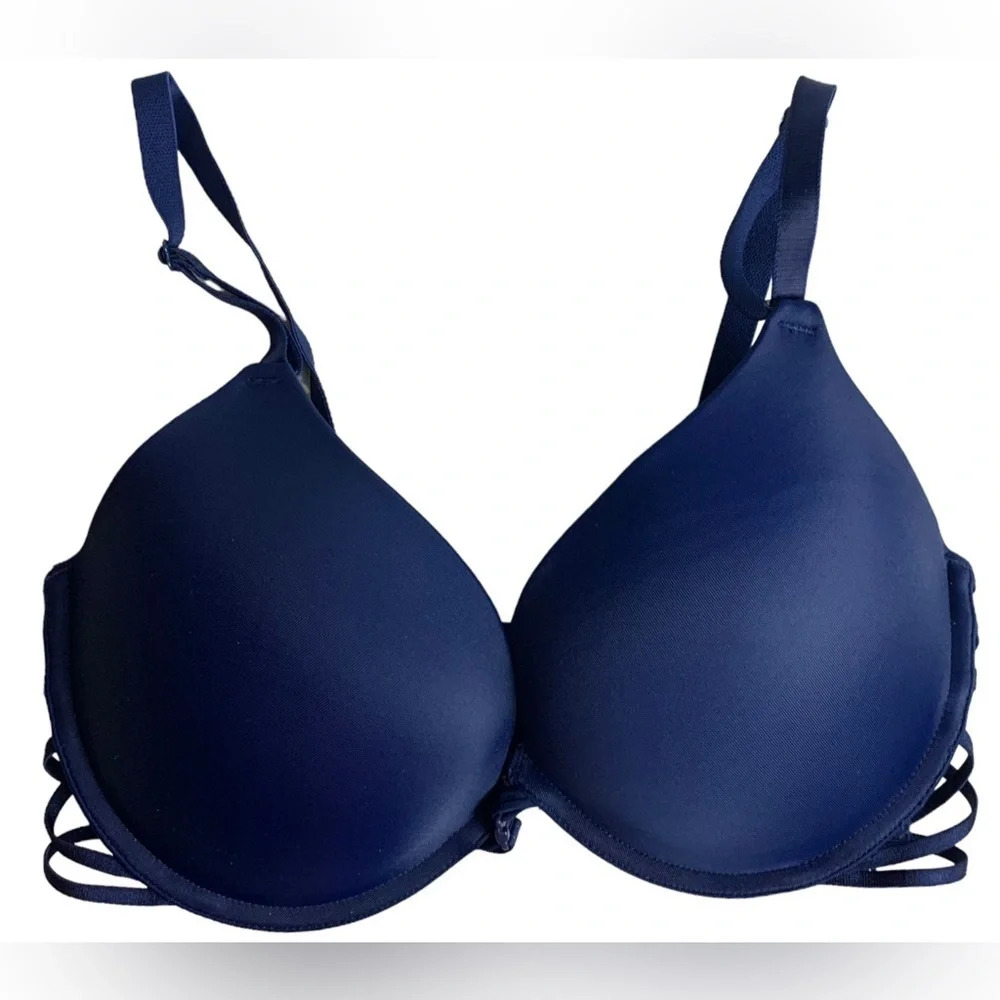 La Senza Women’s Obsession Bra Size 32 DD Blue Front Closure Adjustable  (USED)